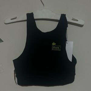 Lacoste Black and Yellow Sports Top | Size 34 | NWT